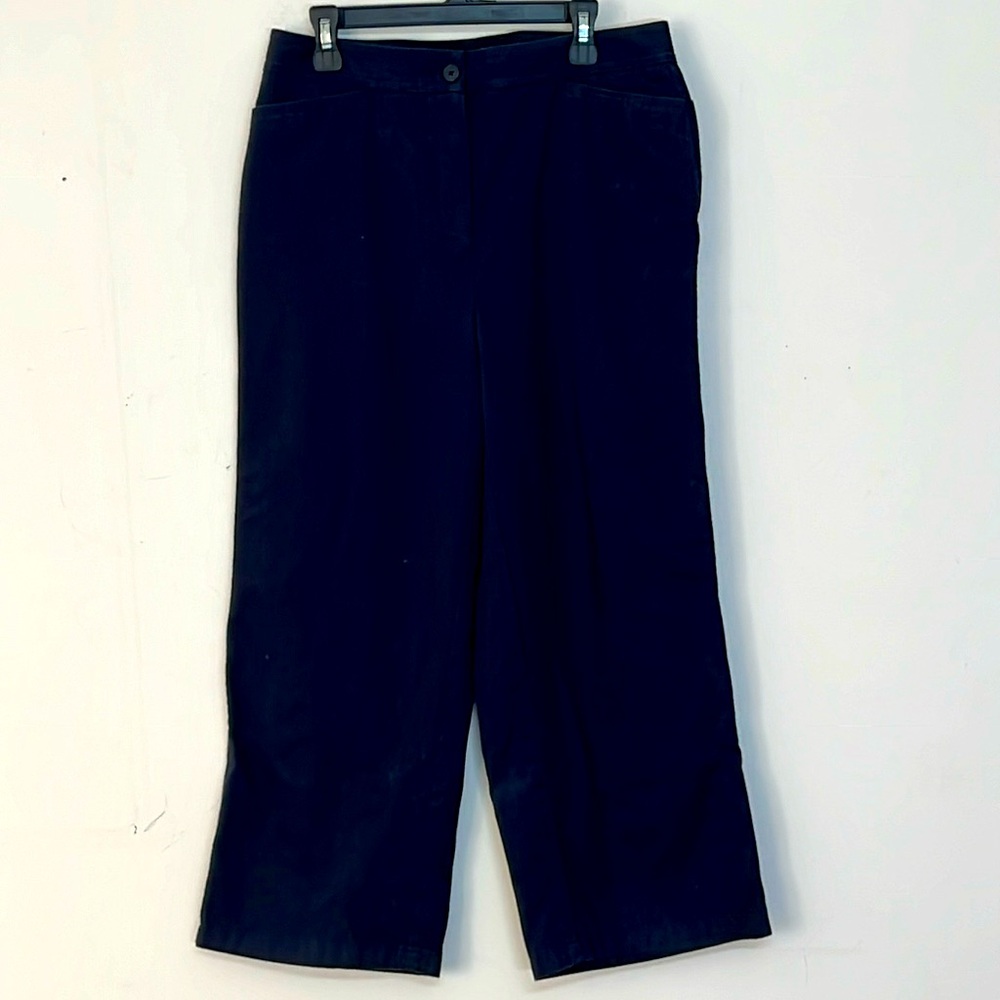 🌞 Casual Corner Annex Petite vintage black high rise front pocket Capri pants 8P